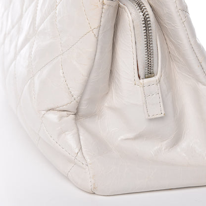 Chanel Glazed Crackled Calfskin Small Reissue Tote White 13 of 20
