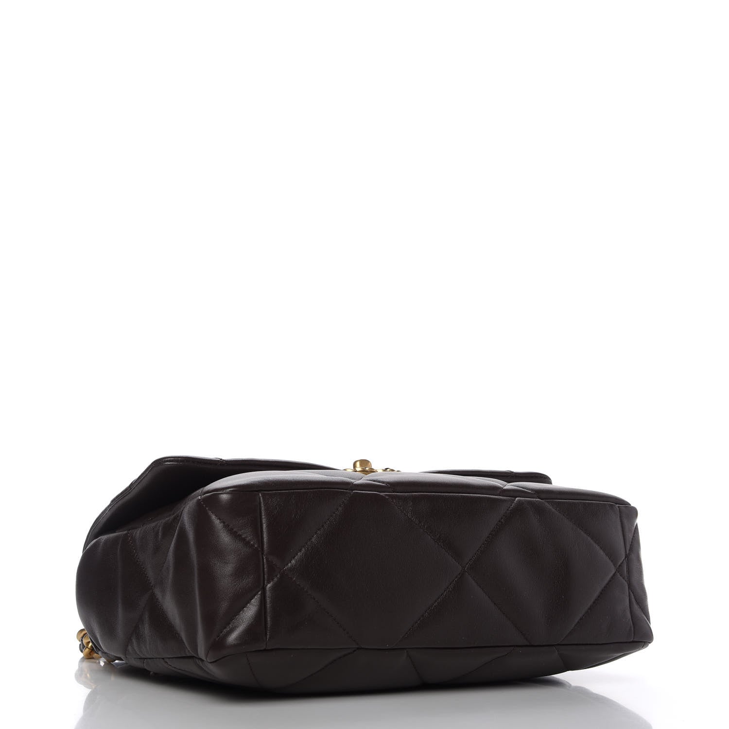 Chanel Lambskin Quilted Large Chanel 19 Flap Dark Brown 4 of 13