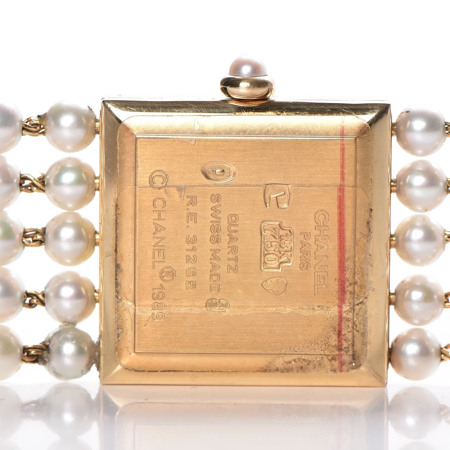 Chanel 18K Yellow Gold Pearl Mademoiselle Quartz Watch 3 of 8