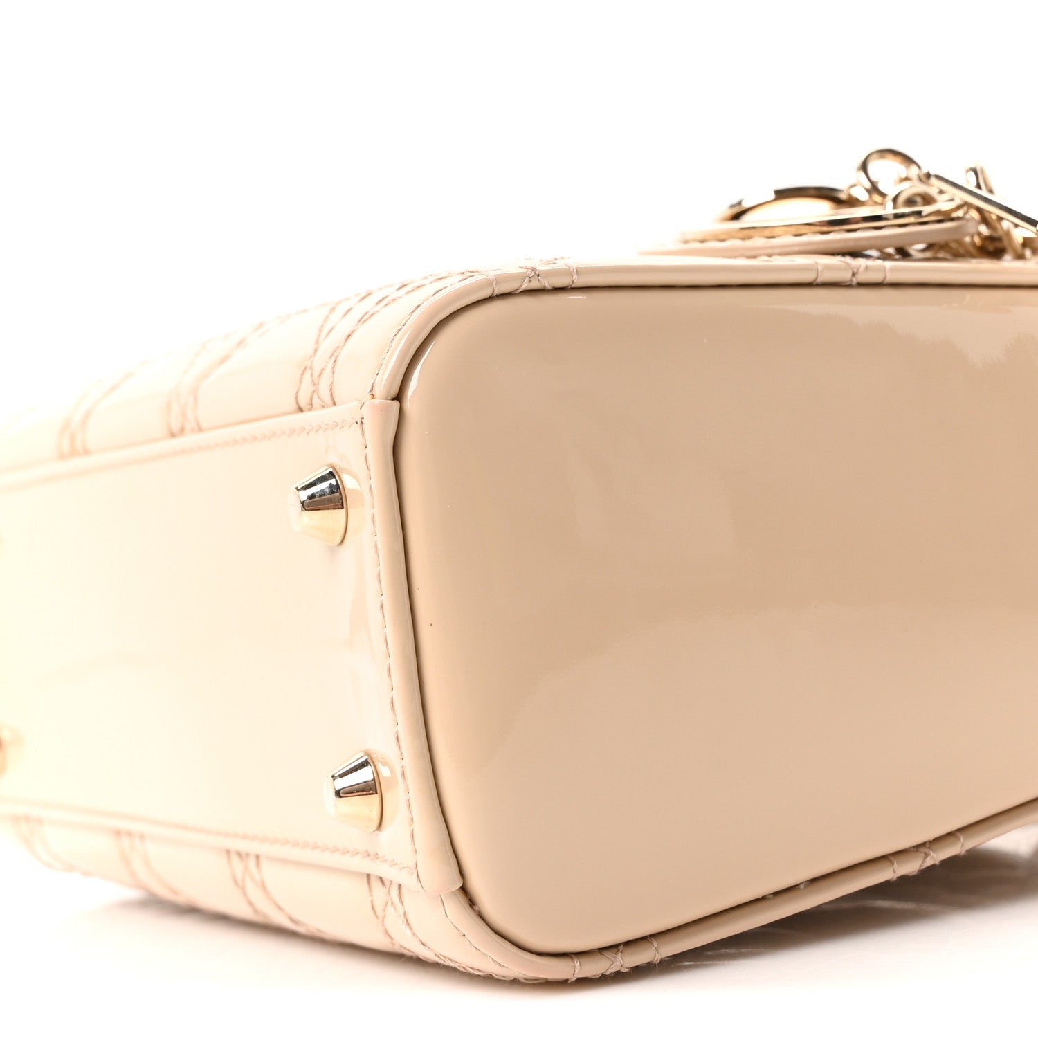 Christian Dior Patent Cannage Mini Lady Dior Beige 10 of 10