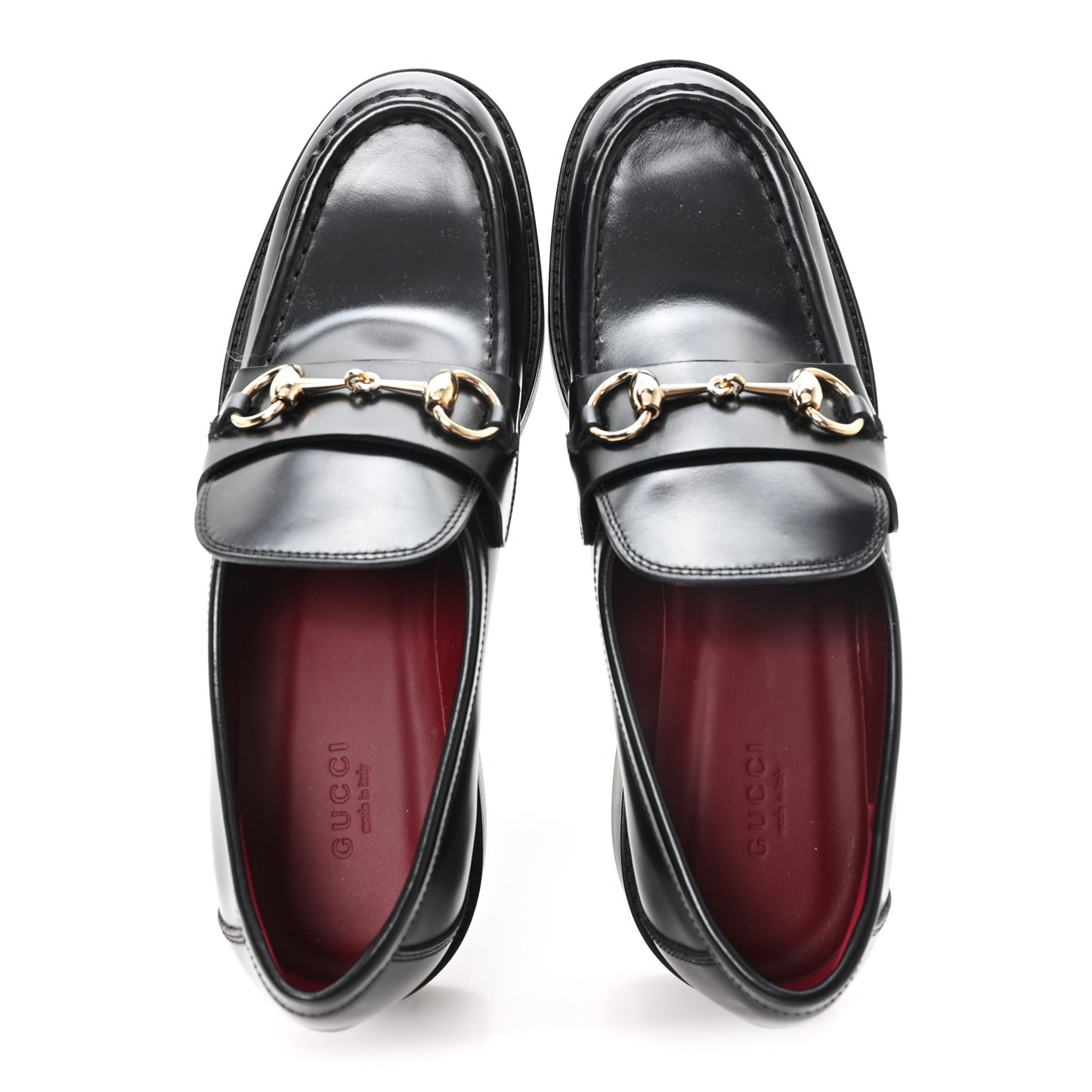 Cordovan Lux Horsebit Womens Lug Sole Loafers 39.5 Black