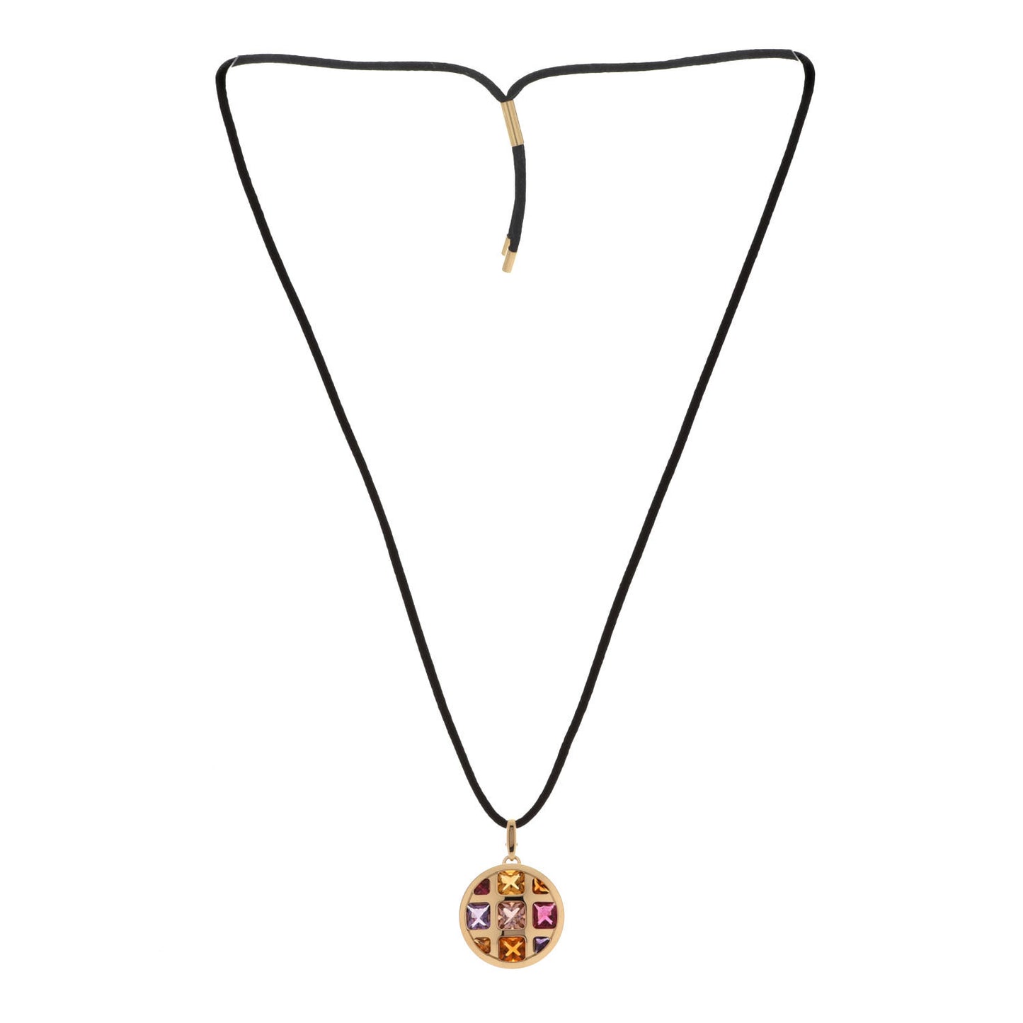 18K Yellow Gold Citrine Amethyst Tourmaline Silk Pasha de Cartier Necklace
