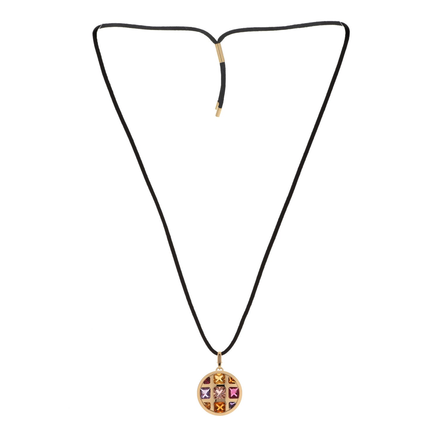 Cartier 18K Yellow Gold Citrine Amethyst Tourmaline Silk Pasha de Cartier Necklace 3 of 5