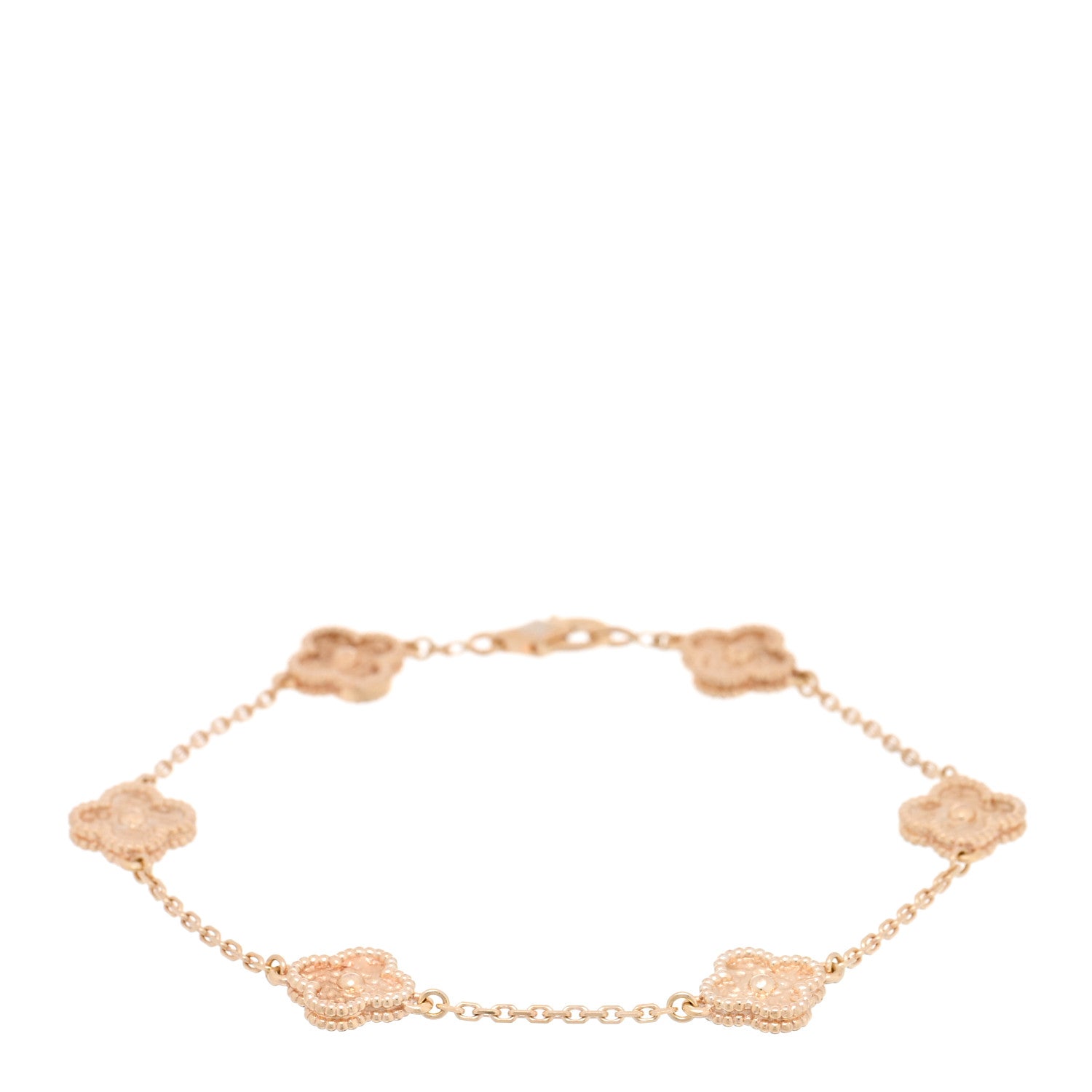 Van Cleef & Arpels 18K Rose Gold 6 Motifs Sweet Alhambra Bracelet 1 of 3