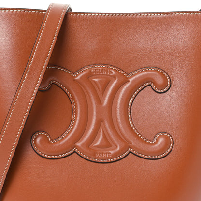 Celine Smooth Calfskin Small Cuir Triomphe Bucket Bag Tan 8 of 11