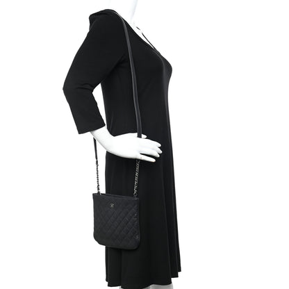 Chanel Aged Calfskin Quilted Crossbody Bag Black 2 of 17