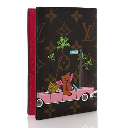 Louis Vuitton Monogram 2021 Christmas Animation Hollywood Passport Cover Fuchsia 3 of 9