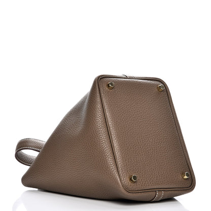 Hermes Taurillon Clemence Picotin Lock 18 PM Etoupe 4 of 14