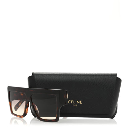 Celine Acetate Chunky Rectangle Sunglasses CL 40092I Tortoise 6 of 6