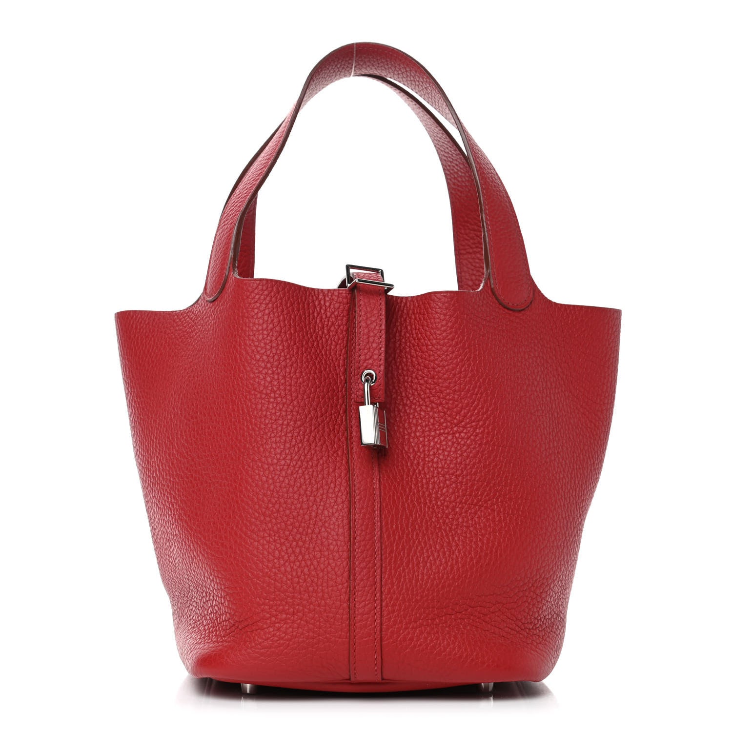 Hermes Taurillon Clemence Picotin Lock 22 MM Rouge Casaque 1 of 4