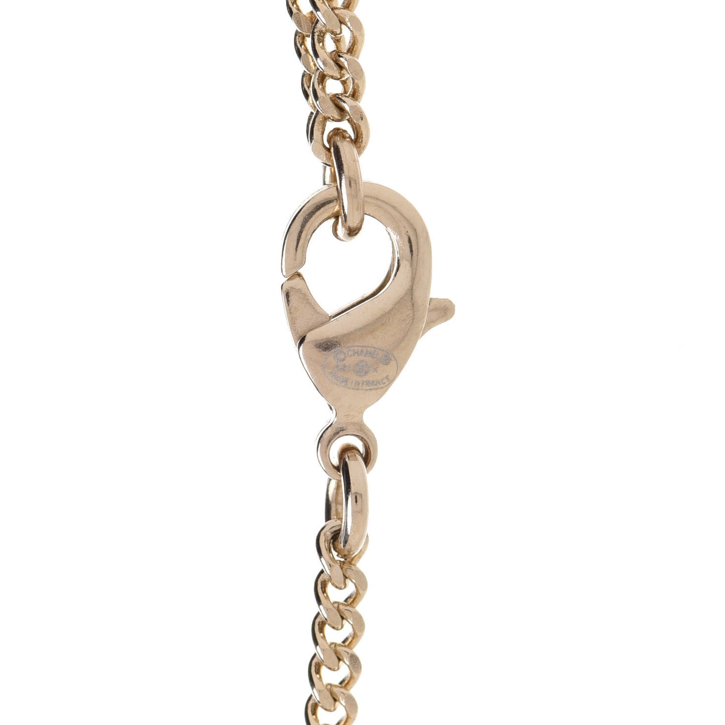 Crystal Resin CC Necklace Pink Gold