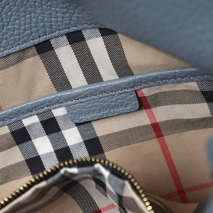 Burberry London Grainy Calfskin Medium Cale Hobo Storm Grey 7 of 8