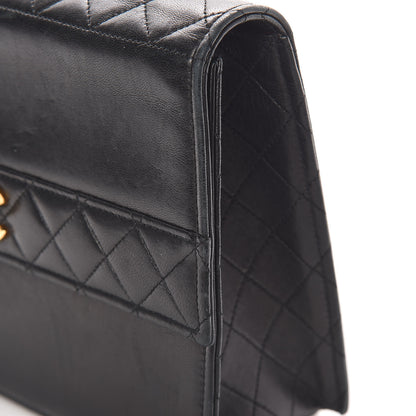 Chanel Lambskin Quilted Shoulder Flap Bag Black 15 of 34