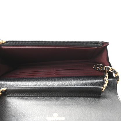 Chanel Caviar Quilted Wallet On Chain WOC Black 5 of 11