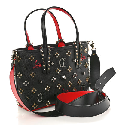 Christian Louboutin Calfskin Embellished Spikes Mini East West Cabata Tote Black 2 of 10