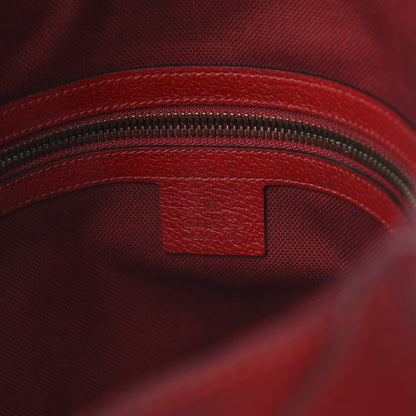Gucci Canvas Calfskin Sylvie Stripe Logo Mens Tote Red White Blue 7 of 8