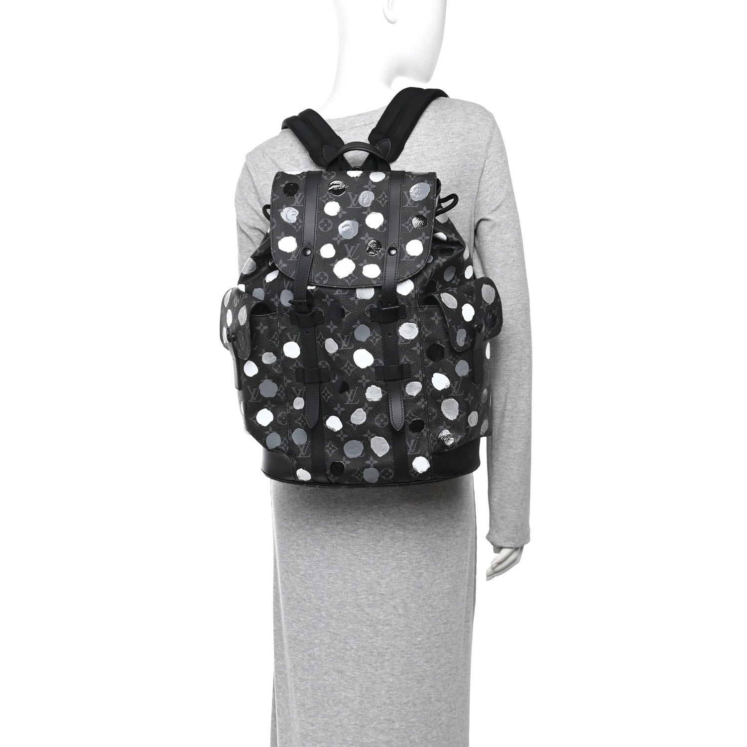 Louis Vuitton LV X YK Monogram Eclipse Dots Christopher MM Backpack Black 2 of 9