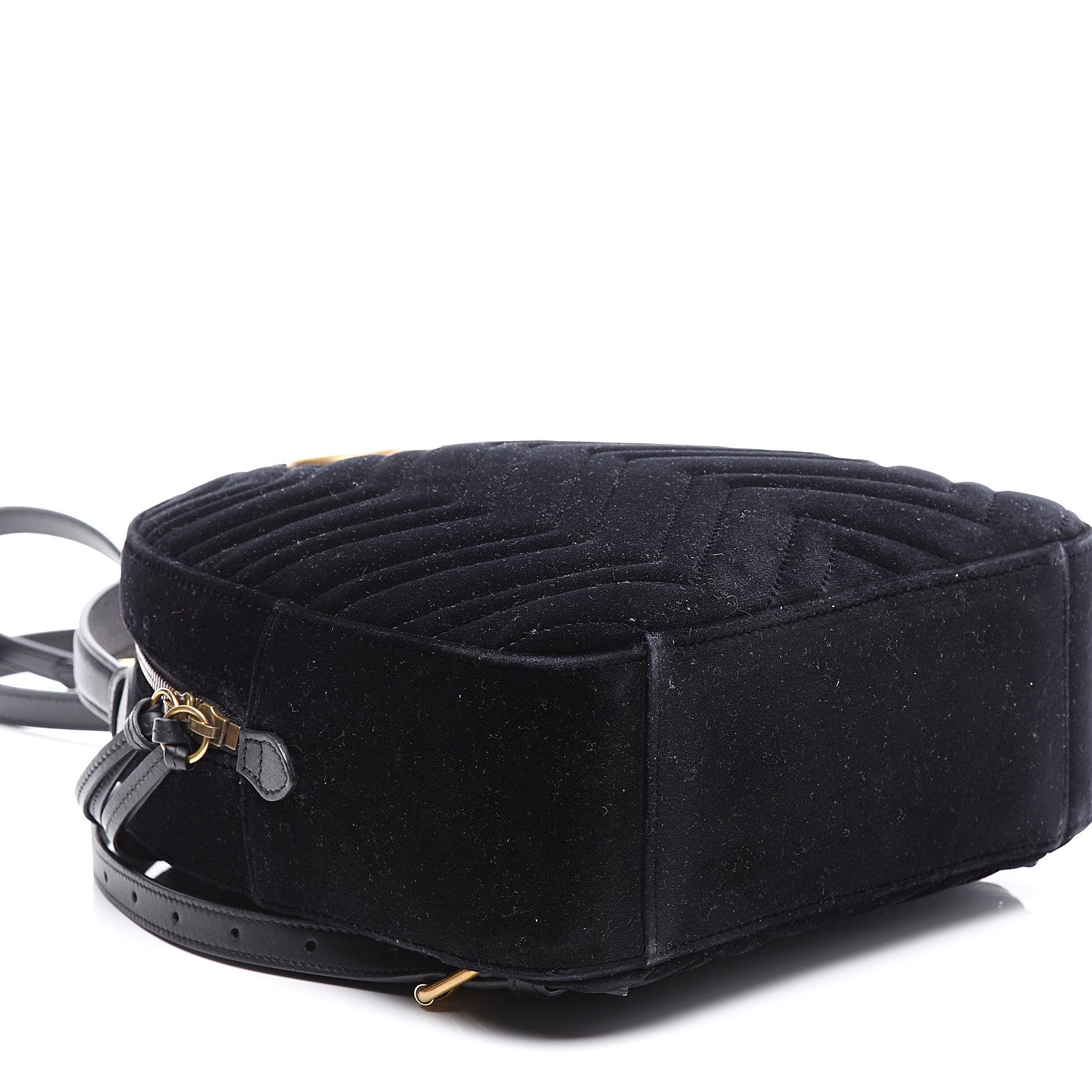 Gucci Velvet Matelasse GG Marmont Dome Backpack Black 8 of 10