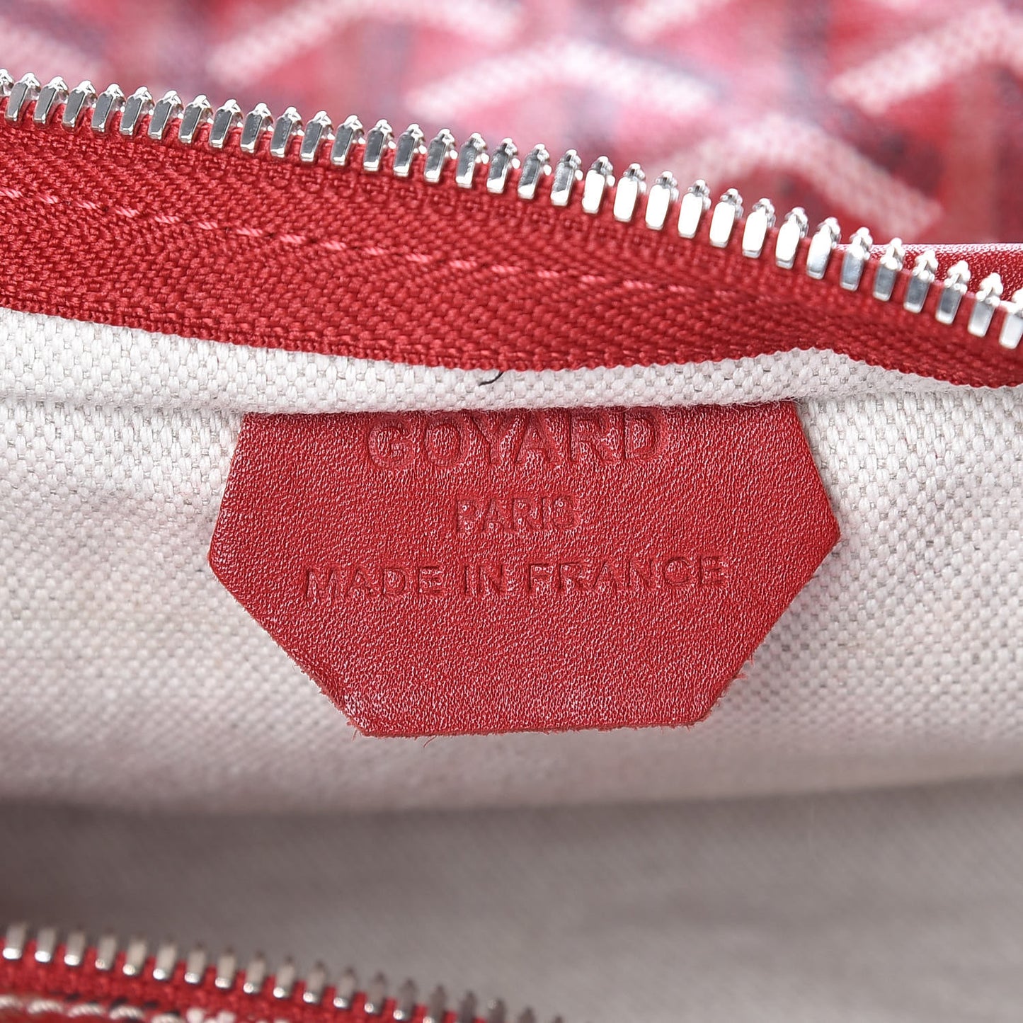 Goyardine Fidji Zip Hobo Red