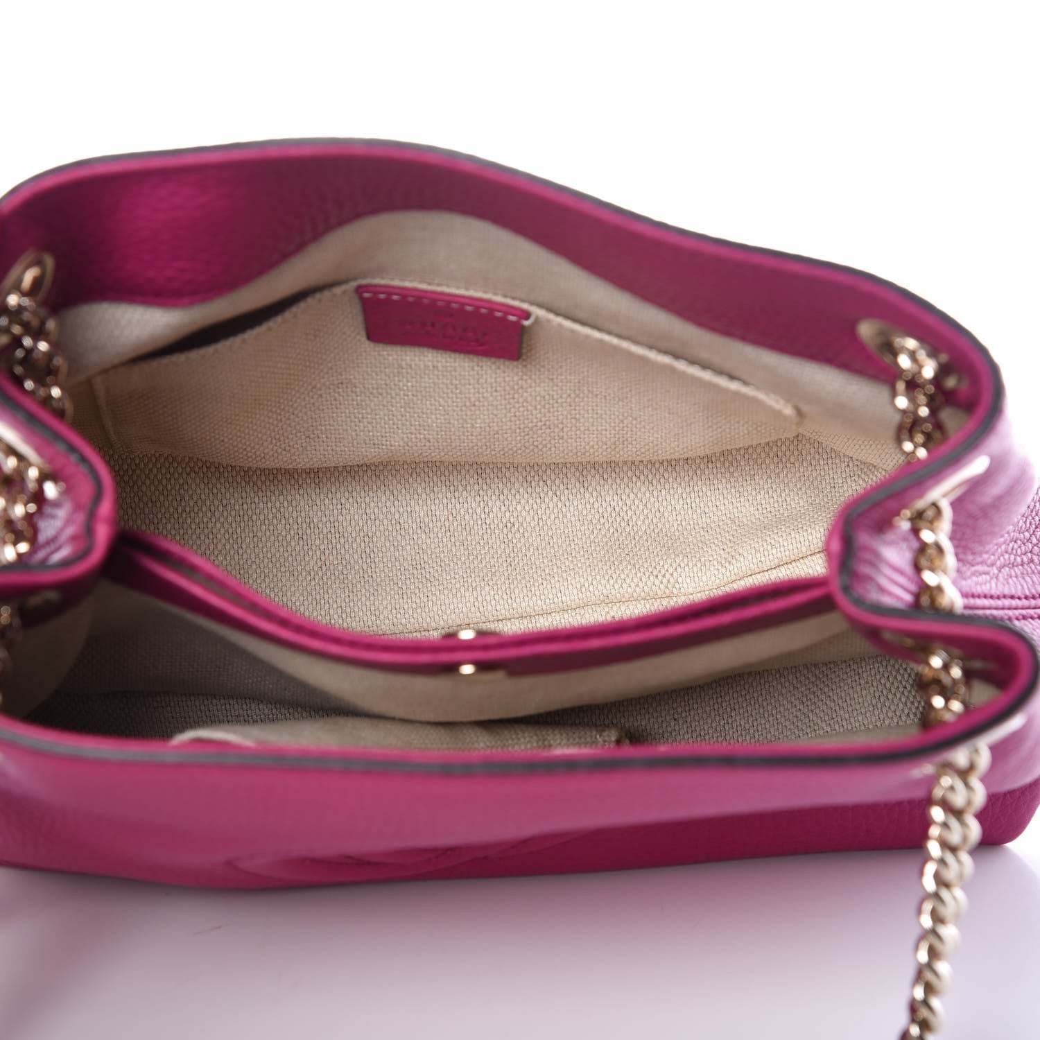 Gucci Cellarius Calfskin Small Soho Chain Shoulder Bag Bright Bouganville 5 of 9
