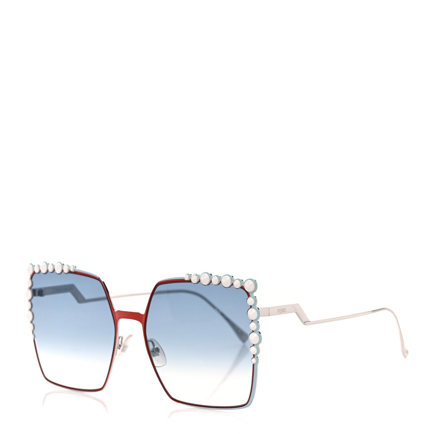 Metal Dots Square Sunglasses FF 0259/S Red
