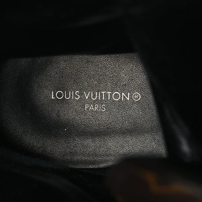 Louis Vuitton Suede Calfskin Monogram Laureate Platform Desert Boots 38.5 Black 8 of 8