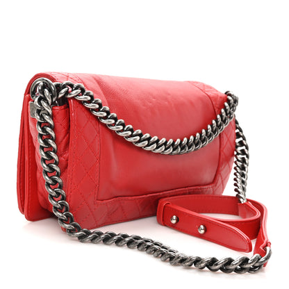 Chanel Calfskin Medium Boy Reverso Flap Red 3 of 10