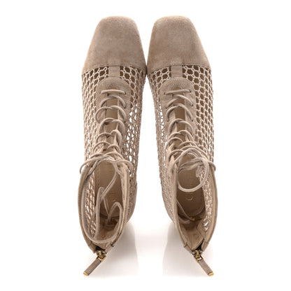 Christian Dior Suede Resille Naughtily-D 30mm Ankle Boots 36.5 Nude 2 of 9