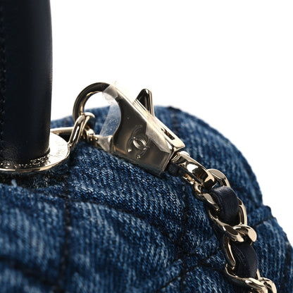 Chanel Washed Denim Quilted Mini Coco Handle Flap Blue 14 of 14