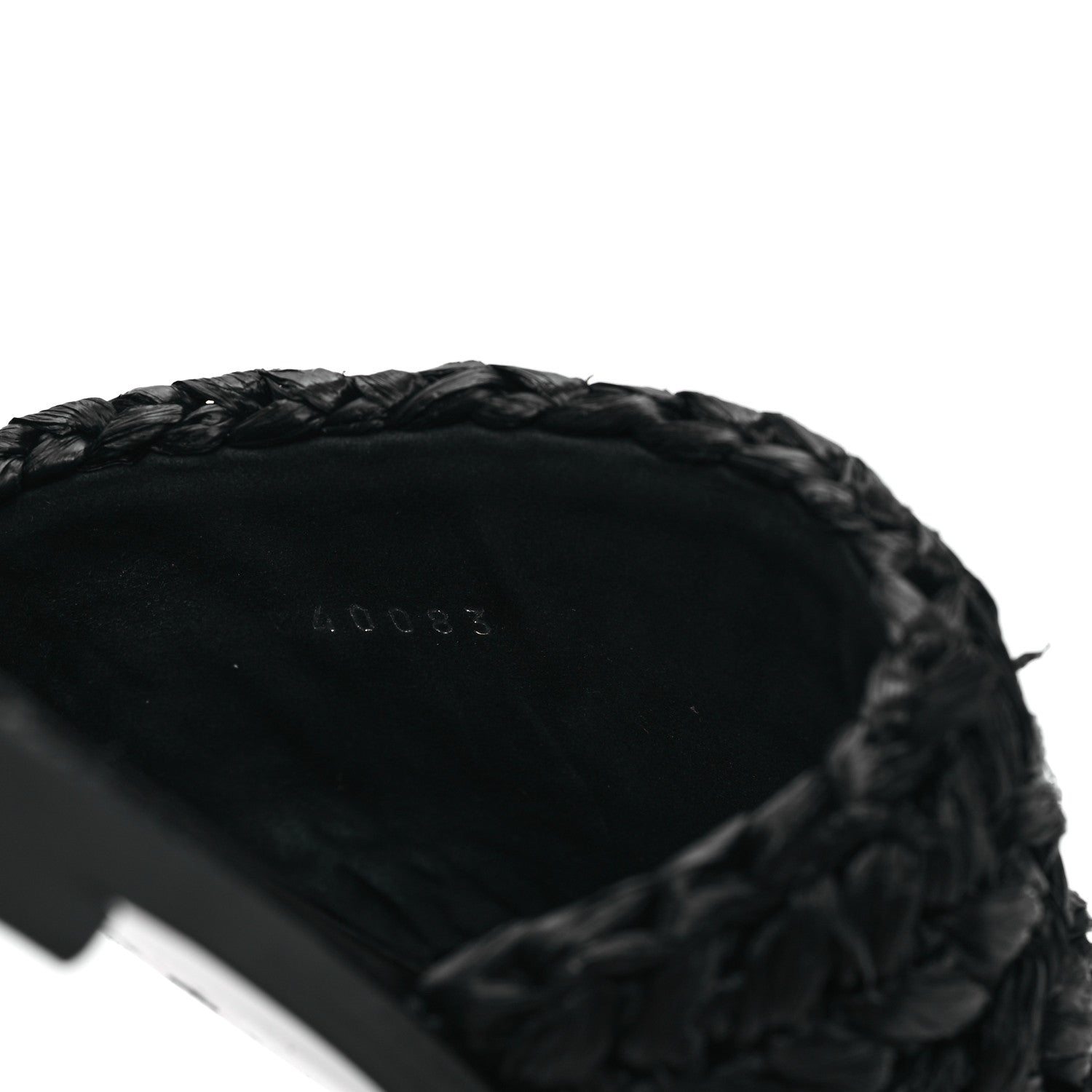 Chanel Raffia Crystal CC Mules Sandals 39 Black 8 of 9