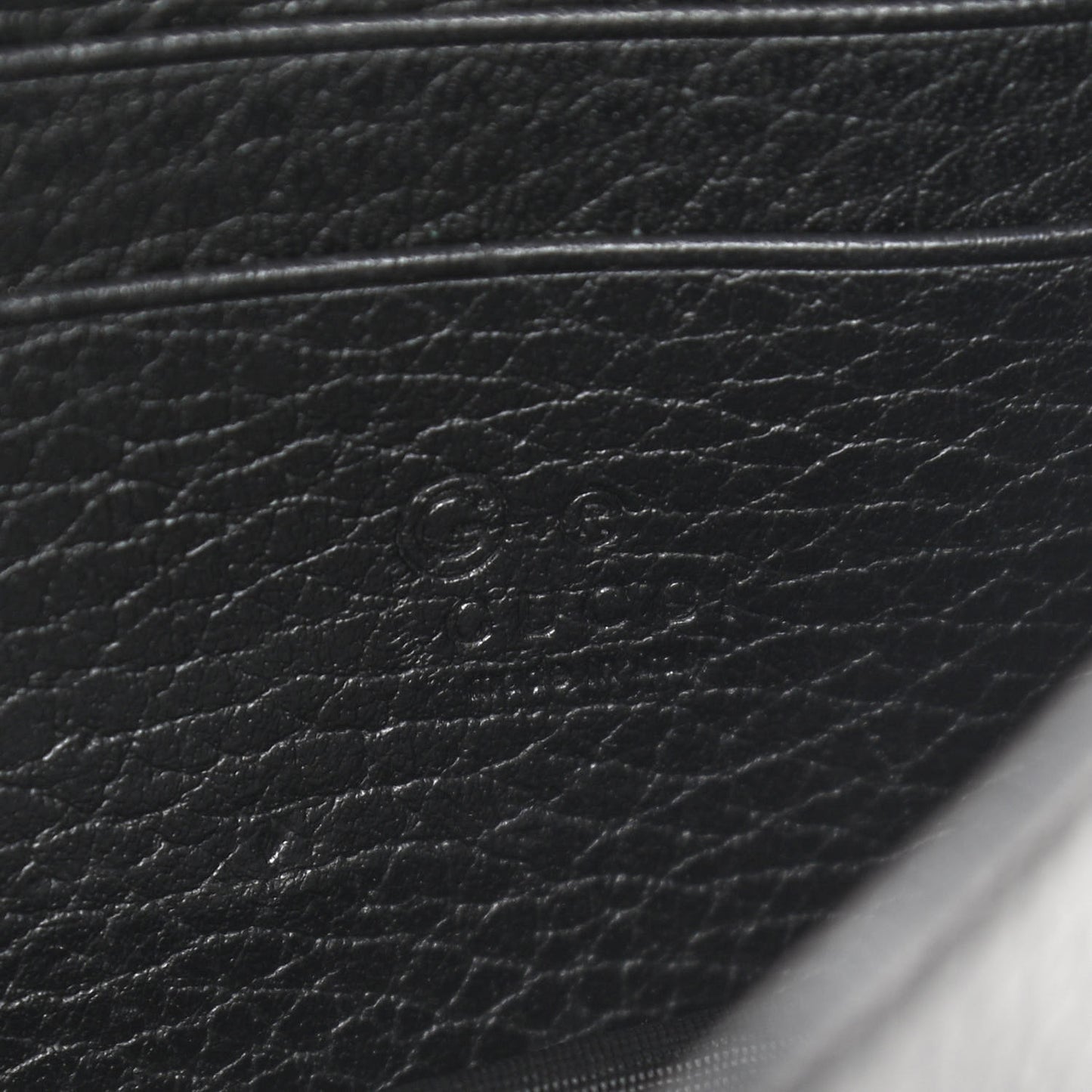 Dollar Calfskin Interlocking G Chain Wallet Black