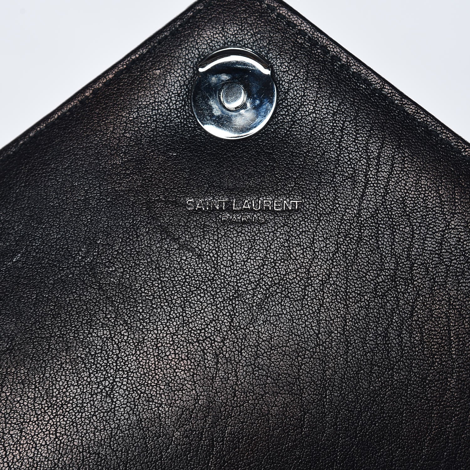 Saint Laurent Sheepskin Matelasse Chevron Monogram Large College Satchel Black 6 of 21