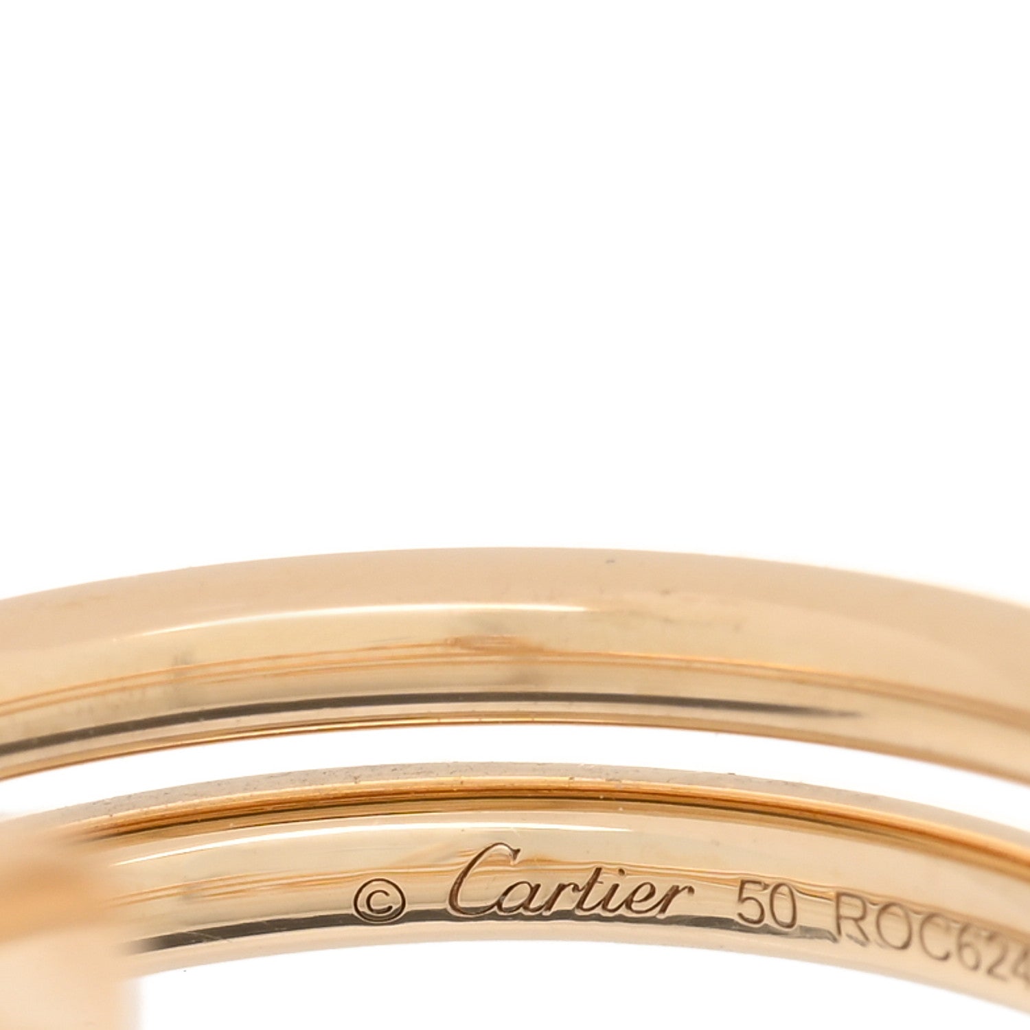 Cartier 18K Yellow Gold Diamond Double Juste Un Clou Ring 50 5.5 4 of 5