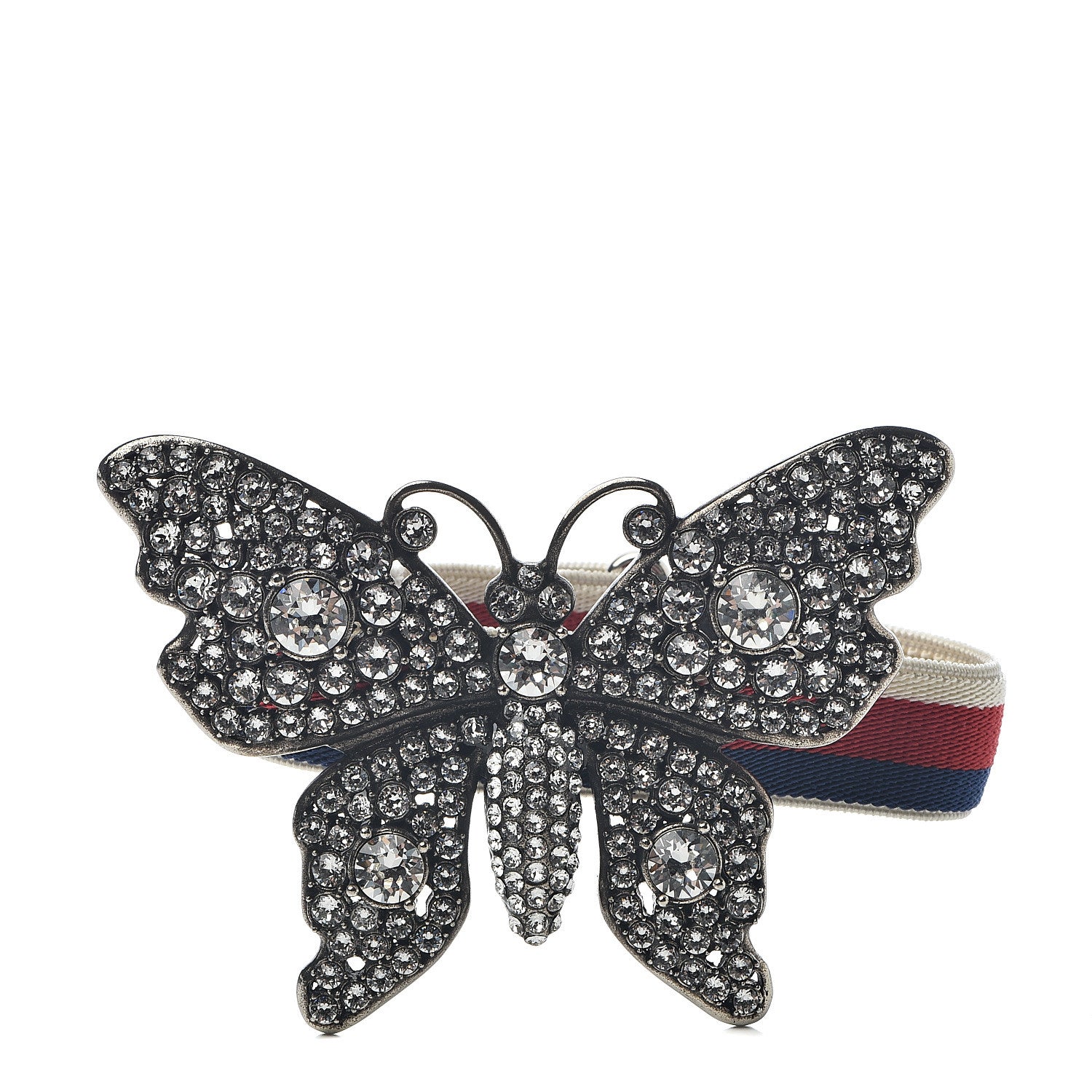Gucci Web Crystal Butterfly Bracelet 1 of 4