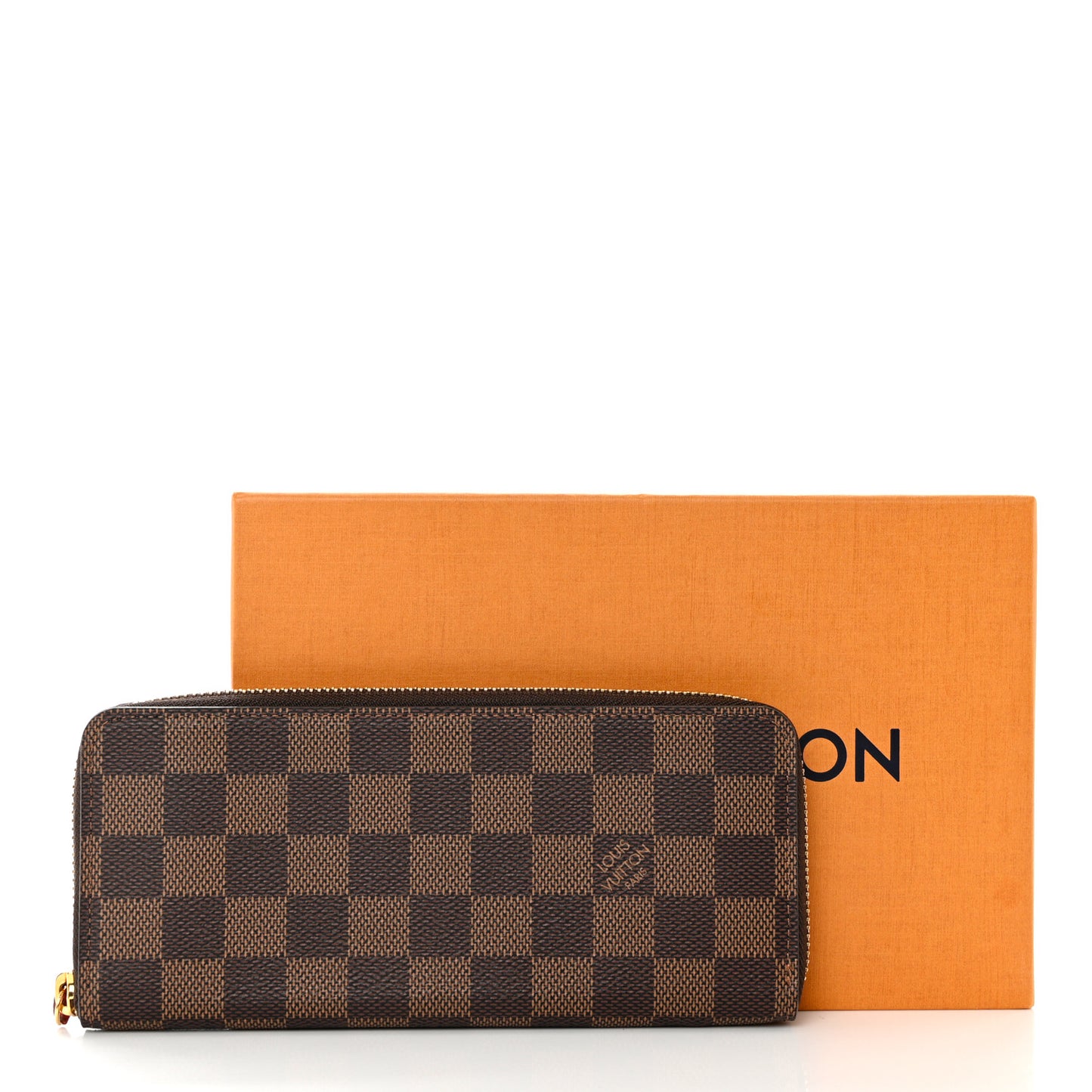 Damier Ebene Clemence Wallet Cherry
