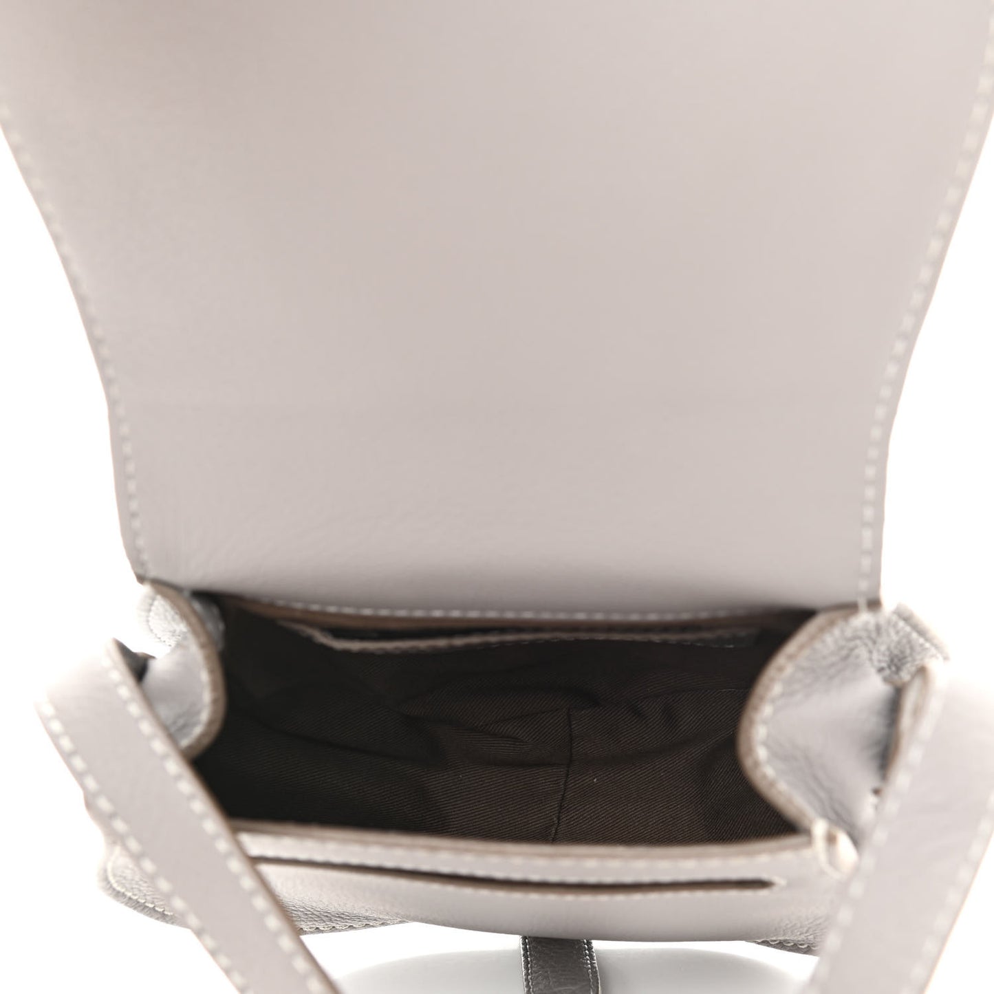 Calfskin Mini Marcie Round Crossbody Bag Cashmere Grey