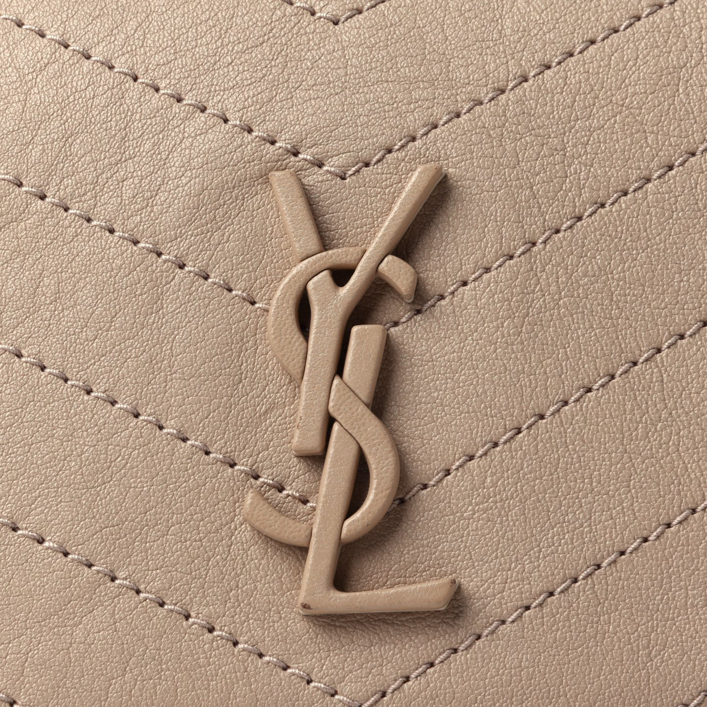 Vintage Lambskin Chevron Monogram Medium Nolita Light Taupe