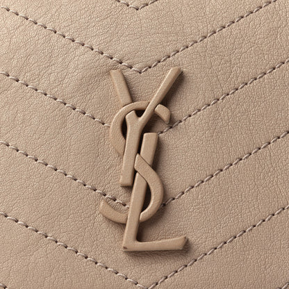 Saint Laurent Vintage Lambskin Chevron Monogram Medium Nolita Light Taupe 4 of 4