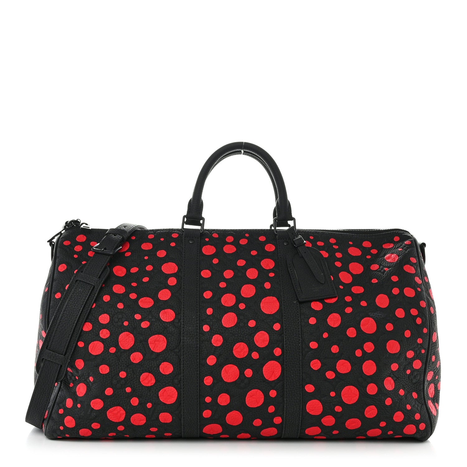 Louis Vuitton LV X YK Taurillon Monogram Keepall Bandouliere 50 Black Red 1 of 9