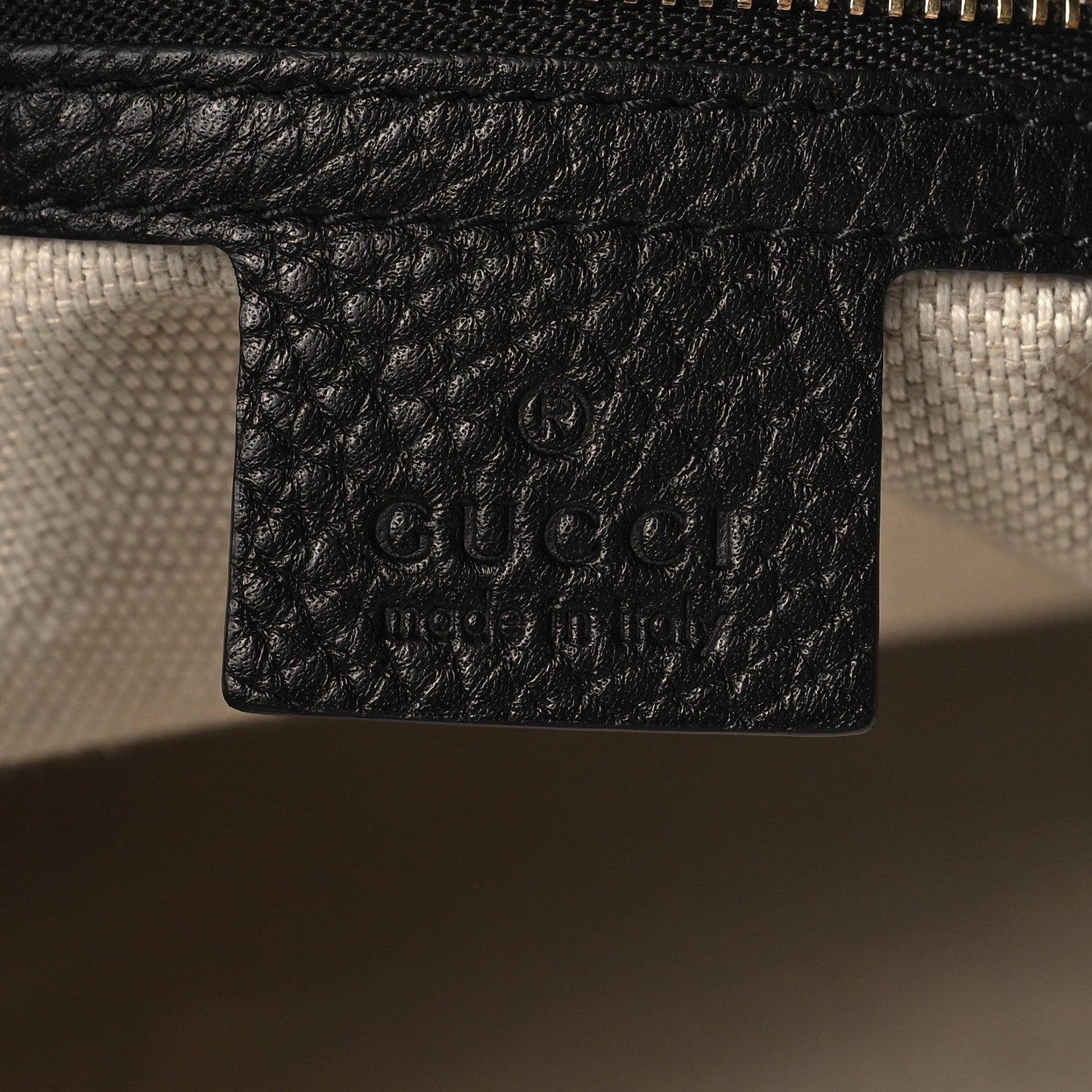 Gucci Pebbled Calfskin Medium Soho Chain Shoulder Bag Black 6 of 10