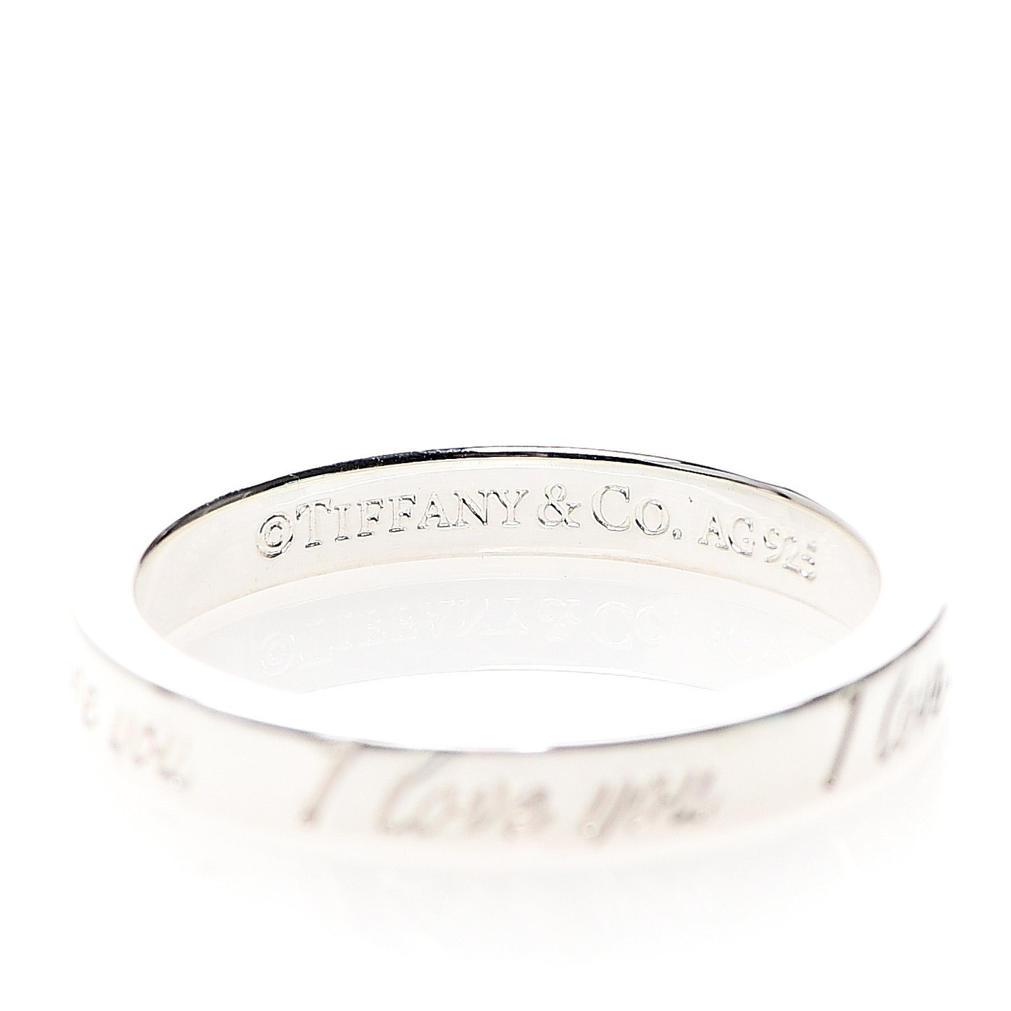Sterling Silver I Love You Band Ring 51 5.75
