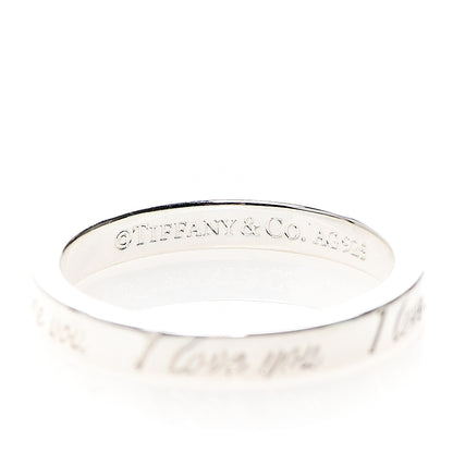 Tiffany Sterling Silver I Love You Band Ring 51 5.75 3 of 4