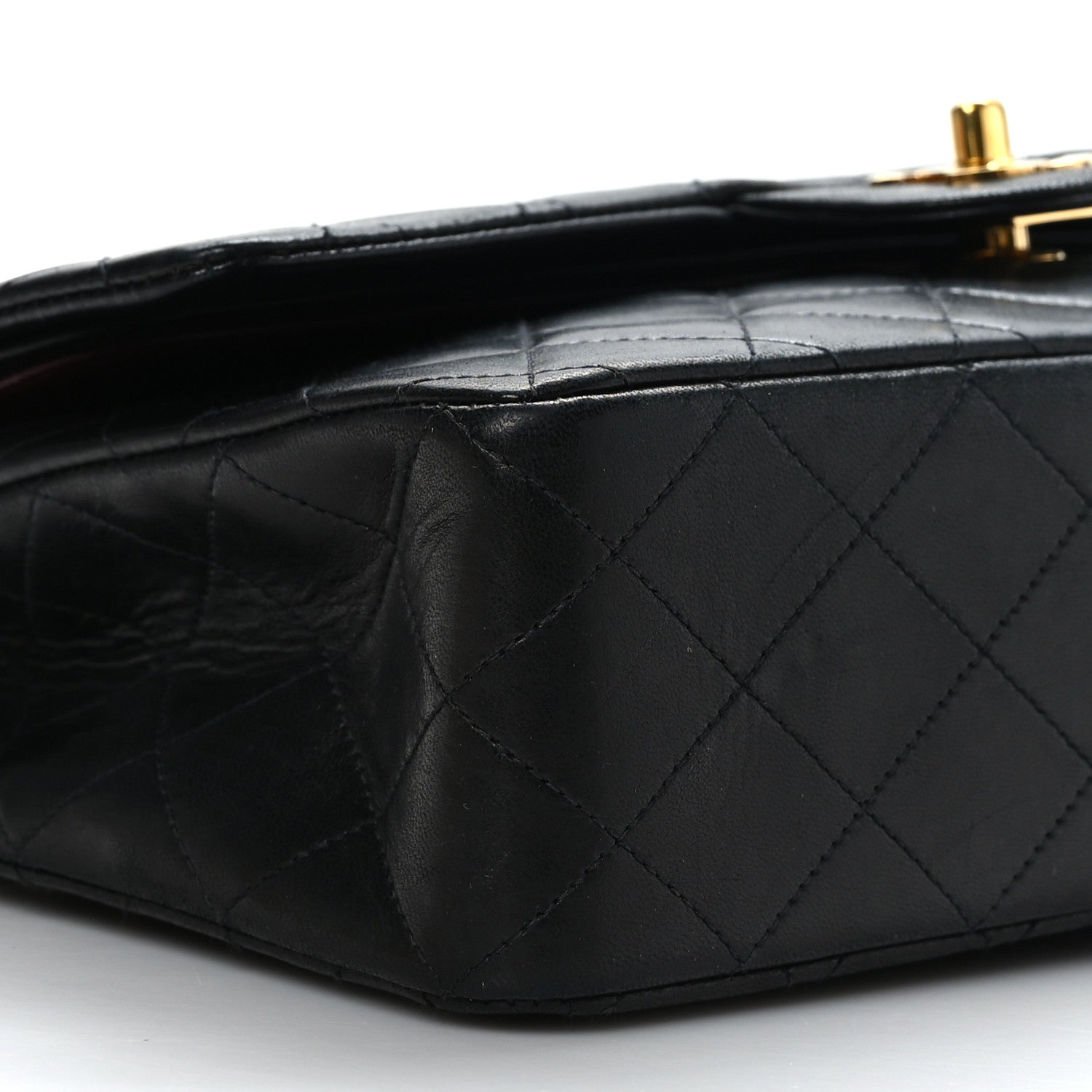 Chanel Lambskin Quilted Medium Double Flap Black 8 of 9