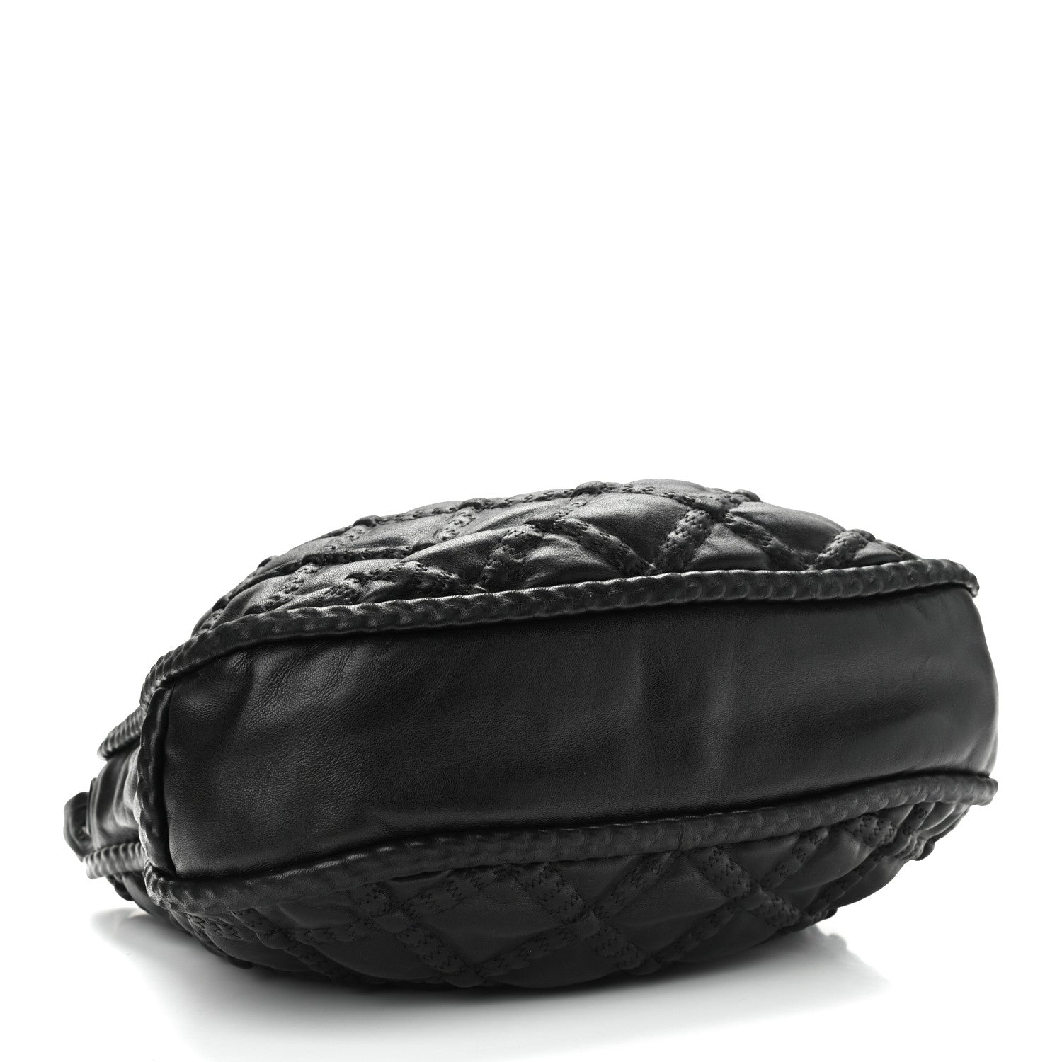 Chanel Quilted Lambskin Hidden Chain Hobo Black 4 of 13