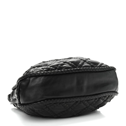 Chanel Quilted Lambskin Hidden Chain Hobo Black 4 of 13