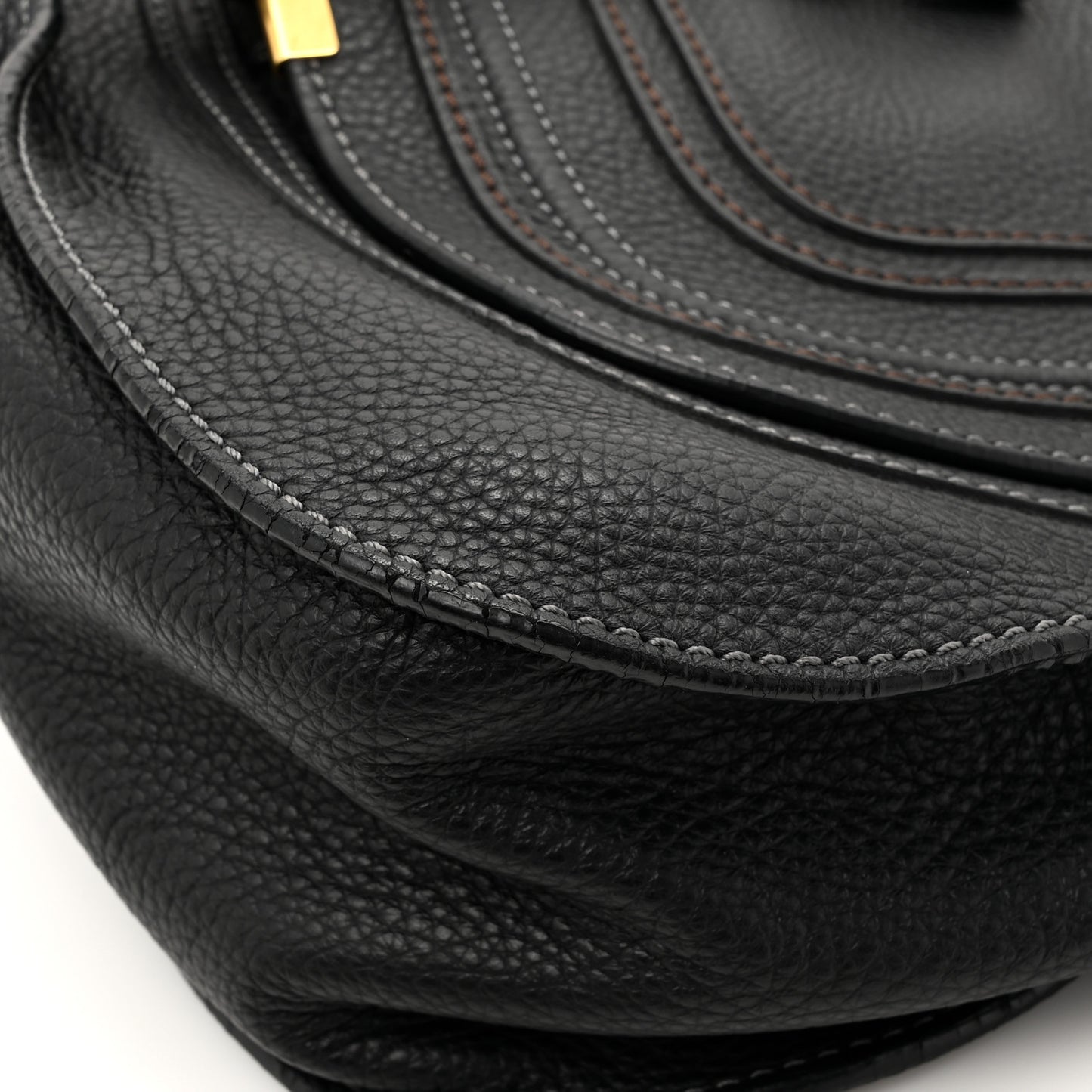Calfskin Medium Marcie Satchel Black