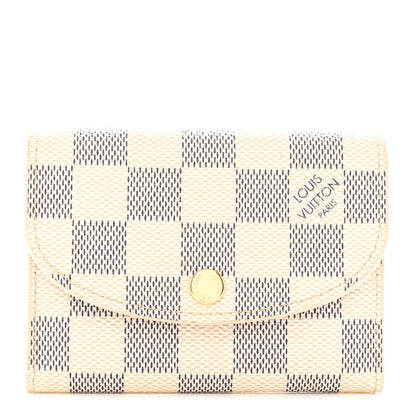 Louis Vuitton Damier Azur Rosalie Coin Purse Rose Ballerine 1 of 7
