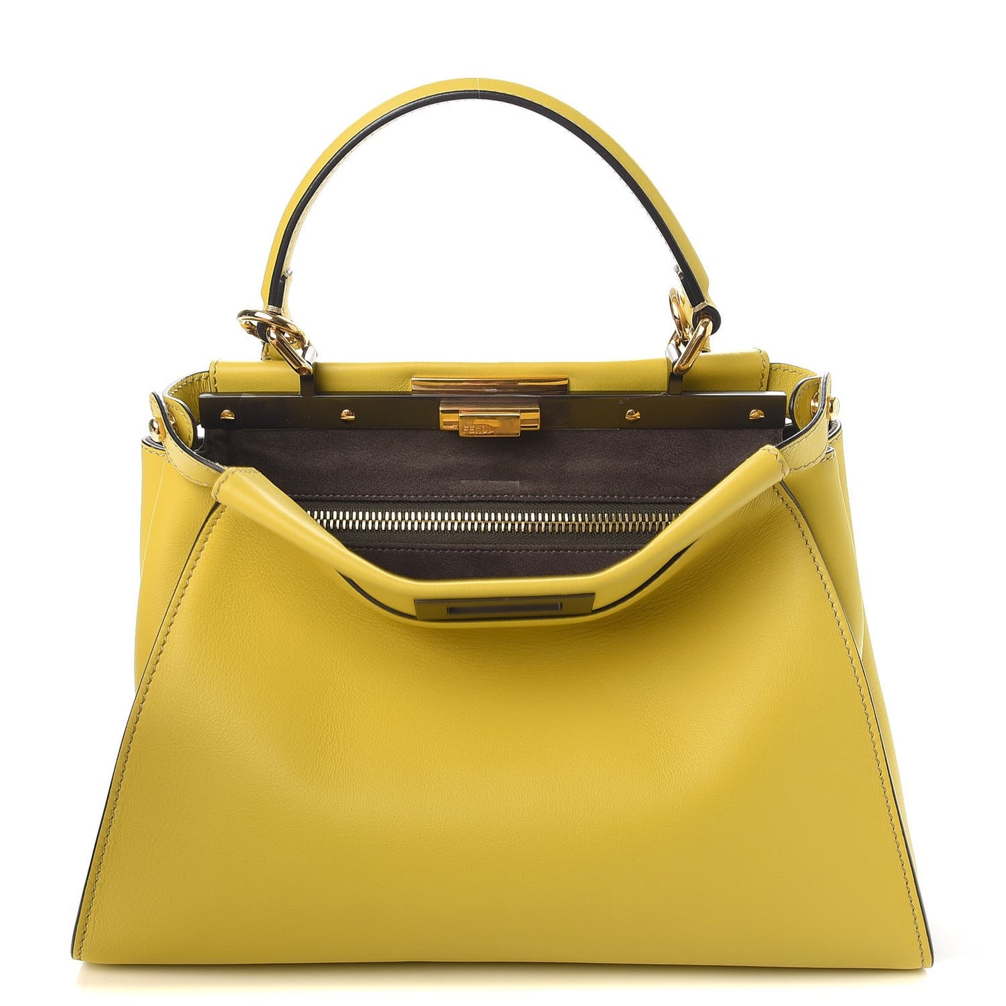 Vitello Seta Medium Peekaboo Iconic Satchel Cedro