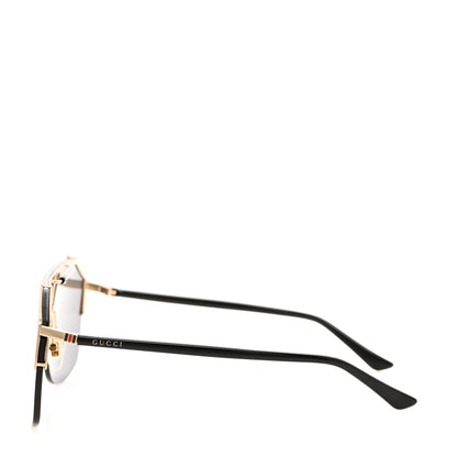 Gucci Metal Rimless Square Sunglasses GG0291S Black Gold 3 of 9