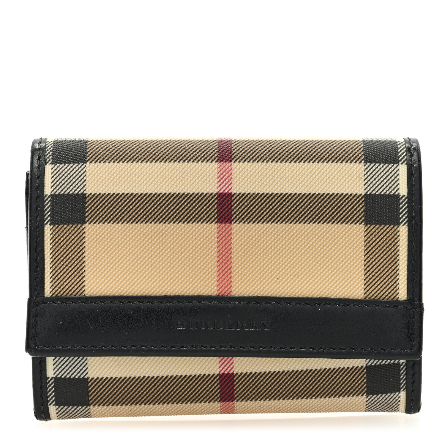 House Check Compact Wallet Black